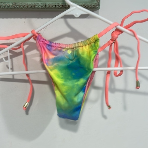Brand new women’s size small rainbow, tie-dye, itsy-bitsy string, bikini swim - Picture 9 of 11